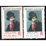C701 Dia do Selo - Pinturas Brasileiras "Cabeça de Homem"32.080 Mint - Variante Moldura Branca selo da direita