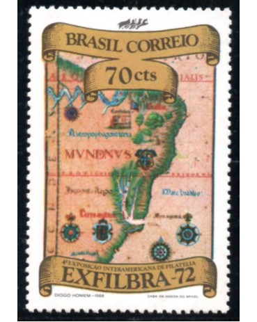 C749 - 4ª EXP.INTER. DE FILATELIA 1972 - CARTA DO BRASIL 2729 novo
