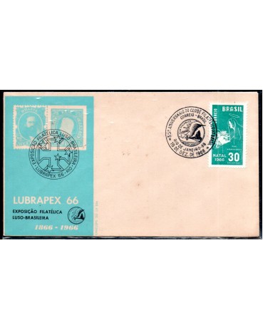 Fdc 000 Não Catalogado Lubrapex 66 Exposição Filatélica Luso-Brasileiro 35º Aniversário do Clube Filatélico do Brasil - RJ, 18 de dezembro de 1966 32.143