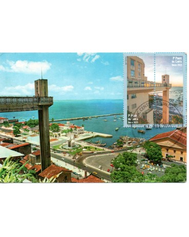 2023 Máximo Postal de Salvador - Bahia, Elevador Lacerda, Pça Cairú e Mercado Modelo 32.201