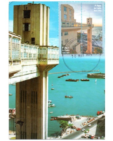 2023 Máximo Postal de Salvador - Bahia, Elevador Lacerda, forte São Marcelo 32.202
