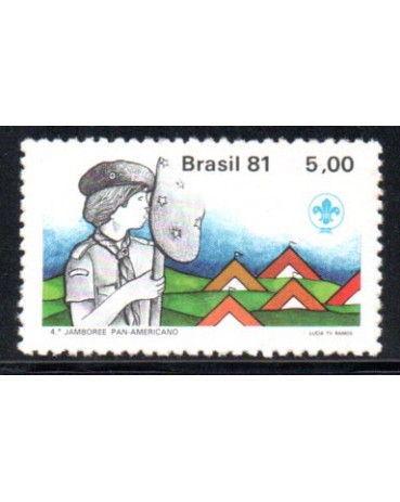 C1186 4º Jamboree Pan-Americano "Escoteiro/totem 32.248 Mint