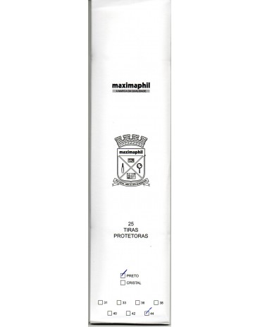 Protetores 044 Maximaphil fundo preto para selos 35.513