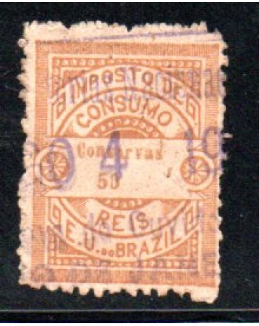 Imposto sobre conservas 50 réis 35.544 E.U. do Brazil