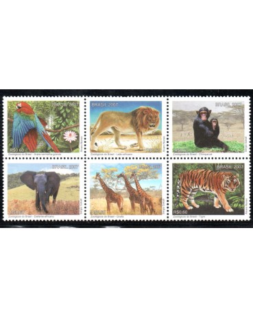C2712/2717 Zoológicos do Brasil 35.625 "Outra posição" mint