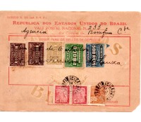 Vale postal n°233 emitido pela cidade de Bonfim em 28 de outubro de 1925 - 35.706 observecorte em um canto