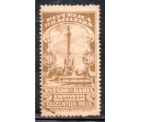 Imposto do sello,200 réis marron claro,Pça do Campo Grande, Salvador - Bahia, 35.760 novo