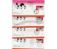 Fdcs027A,B,C,D Série "Dia do Selo" 1973 - 35.785 DIFICÍLIMA , Valor do catálogo 215 ufs = R$430,00