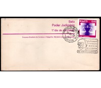 Fdc037/1973 Homenagem ao Poder Judiciário 35.790, (Um do carimbo em homenagem a Rui Barbosa)  apresenta pequenos pontos de oxidação 35.791