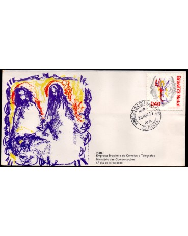 Fdc035/1973 Natal 35.795 Carimbo BA