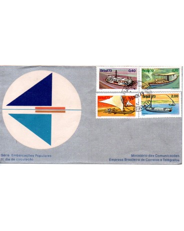 Fdc036/1973 Embarcações Populares 35.808 Carimbo BA ou SP