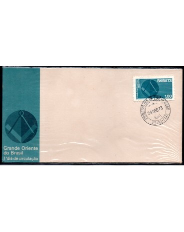 Fdc030/1973 Homenagem ao Grande Oriente do Brasil 35.813 Carimbo - BA