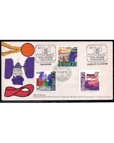 Fdc025/1973 Promoção das Ciências cbc+1º dia 35.815 variedade - um selo sem obliteração