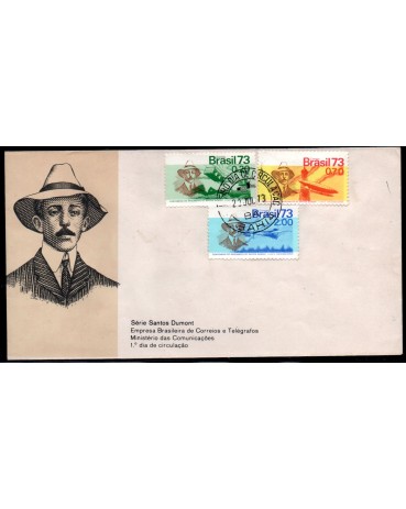 Fdc026A/1973 Centenário de Santos Dumont 35.817