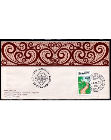 Fdc019C/1973  Acontecimentos Históricos - Centenário da Estrada da Graciosa 35.821 CBC+1º Dia