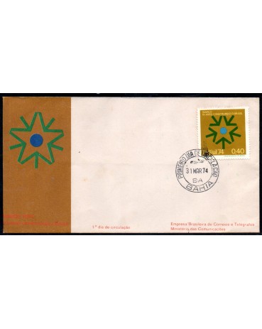 Fdc043/1974 Decêncio da Revolução 35.832 Carimbo do 1º dia - BA