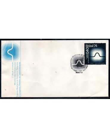 Fdc049A/1974  Congresso das Comunicações 35.840 Carimbo da BA