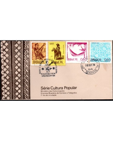 Fdc055/1974 Cultura Popular 35.844 CBC + 1º Dia - BA
