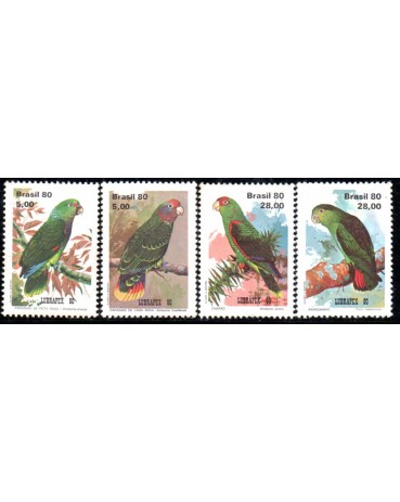 C1166/1169Fauna Brasileira Psítacideos - VII Lubrapex - Portugal 35864 mint