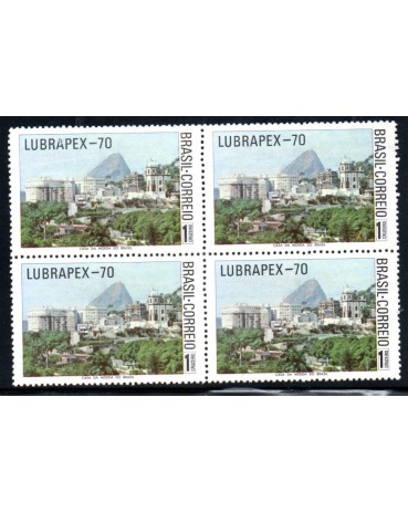 1970 C690 Quadra Exposição Filatélica Luso-Brasileira, Lubrapex 70 - RJ - mint