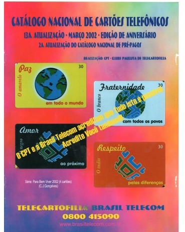 Catálgo Nacional de Cartões Telefônicos - 13ª Atualização - Março de 2002 Nova 35.967