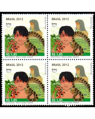 C3225 Quadra Upaep 2012 - Mitos e Lendas - Guaraná 36.077 Mint