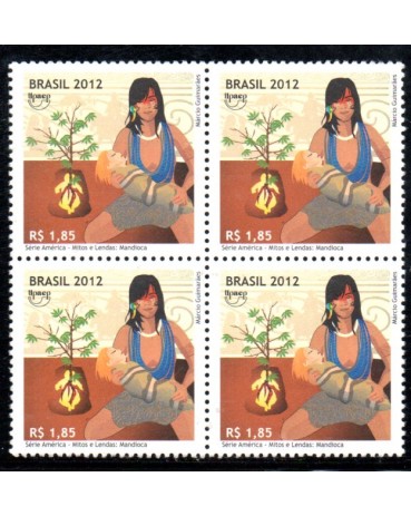 C3226 Quadra Upaep 2012 Mitos e lendas - Mandioca 36.078 Mint