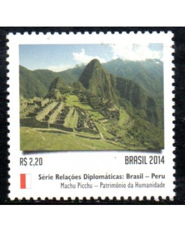 C3373 Relações Diplomáticas - Peru - Patrimônio da Humanidade - Machu Piccha 36.107 Mint
