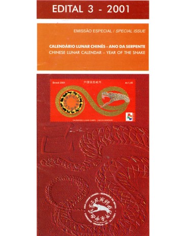 2001 Edital 03 Calendário Lunar Chinês - Ano da Serpente 36.205
