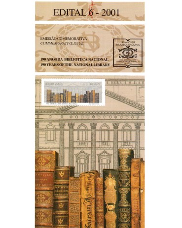 2001 Edital 07 (Está grafado 6, porém foi erro na impressão) 190 Anos da Biblioteca Nacional 36.209