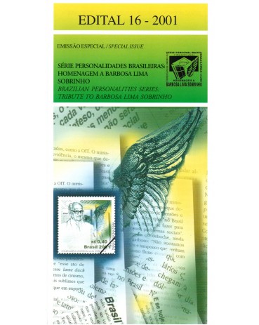 2001 Edital 16 Série Personalidades Brasileiras - Barbosa Lima Sobrinho 36.218
