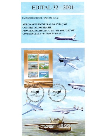 2001 Edital 32 Aeronaves Pioneiras da Aviação Comercial no Brasil 36.234