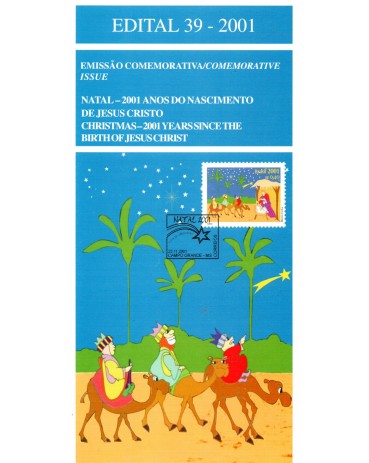 2001 Edital 39 Natal 2001 Anos do Nascimento de Jesus Cristo 36.241