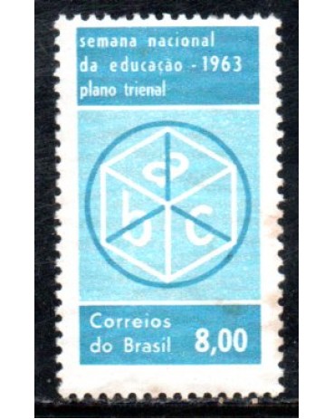 1963 C487 Semana Nacional de Educação 36.264 Novo MARMORIZADO