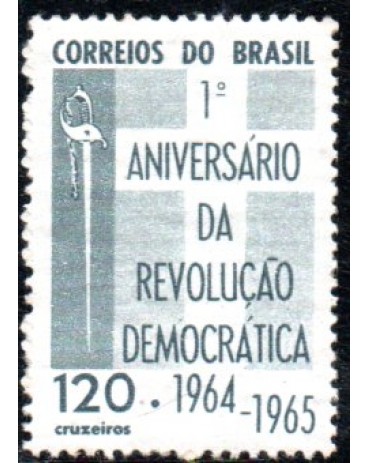1965 C523 1° Aniversário da Revolução Democrática 36.268 Novo MARMORIZADO