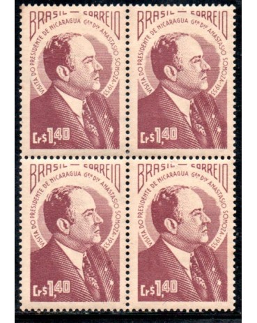 1953 C314 Visita do Presidente da Nicarágua Gen.Anastácio Somoza 36.323 Mint
