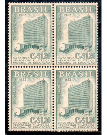 1953 C303 Dia do Selo e 1ª Exposição Filatélica Nacional de Educação no Rio de Janeiro 36.409 Mint
