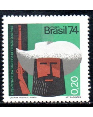 1974 C851 Tricentenário da Bandeira de Fernão Dias Paes 36.436 Mint