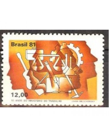 C1237 50 Anos do Ministério do trabalho 36.441 Mint
