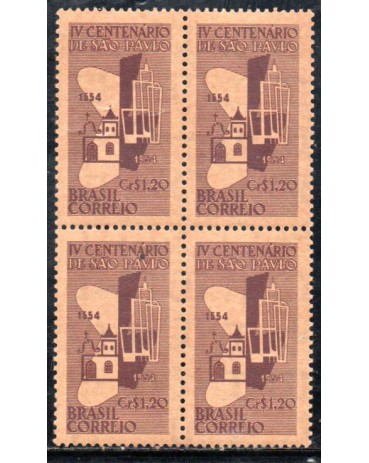 1954 C328 B Quarto Centenário da Cidade de São Paulo 36.444 Mint