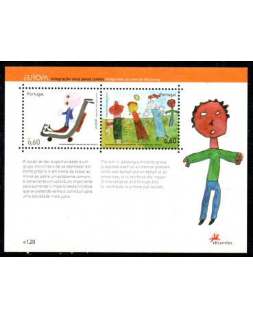 Tema Europa 2006 `Portugal Bloco Integração Vista Pelos Jovens - Tema Europa 36.493 Mint