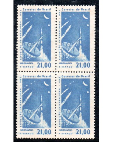 1963 C485 Exposição Internacional Aeronáutica e Espaço - SP 36.497 Mint