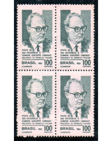 1965 C538 Visita do Presidente Saragat da Itália 36.533 Mint
