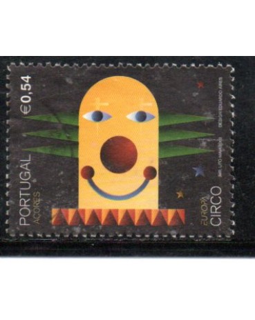 2002 Portugal "Açores" Temas Circo e Europa 36.575 Carimbado