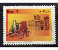 BRASIL C1741 MINT - BOMBEIROS DE SANTOS - 1991