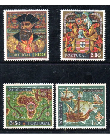 1969 Portugal - 5º Centenário do Nascimento de Vasco da Gama 36.660 Novo com Goma