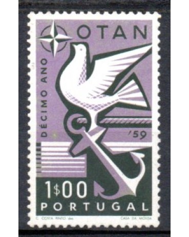 1959 Portugal - 10º Aniversário da OTAN 36.700 Mint