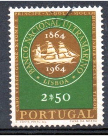1964 Portugal - 1º Centenário do Banco Nacional Ultramrino 36.702 Carimbado