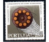 1970 Portugal - 1º Centenário do Lançamento do Cabo Submarino Portugal-Inglaterra  36.737 Carimbado