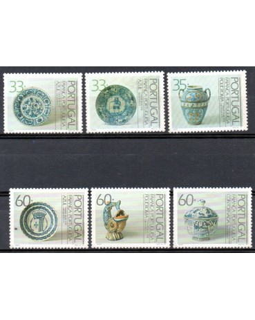 1990 Portugal  - Série Faiança Portuguesa 36.741 Mint